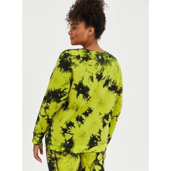 Torrid Green French Tie Dye Active Sweatshirt 3x - Picture 3 of 13